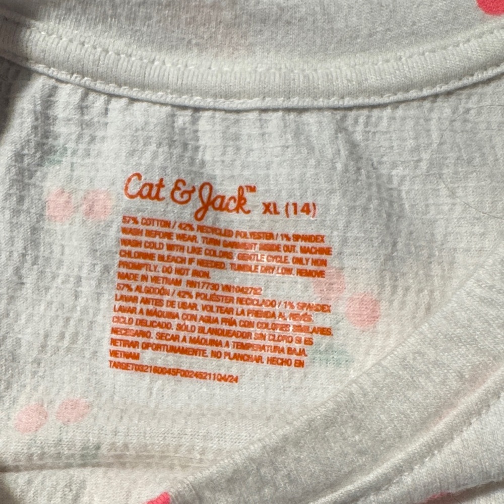 Cherry Print Kids Shirt - White and Pink - Picture 2 of 2
